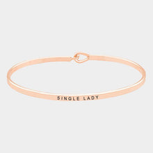 Load image into Gallery viewer, Rose Gold Single lady thin metal hook bracelet
