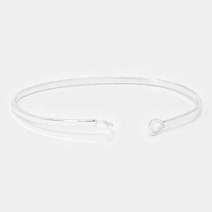 Just married thin metal hook bracelet - Jewelry Store by Erik Rayo