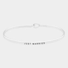 Load image into Gallery viewer, Just married thin metal hook bracelet
