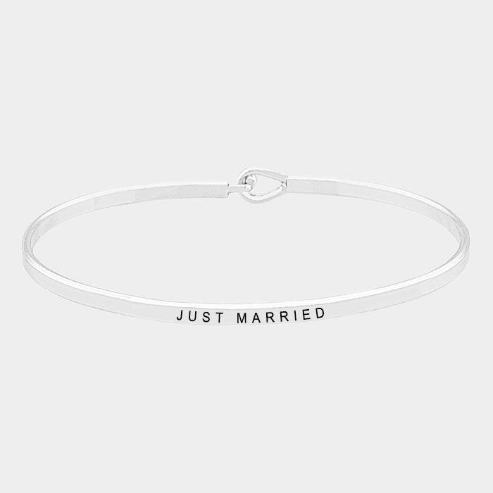 Just married thin metal hook bracelet