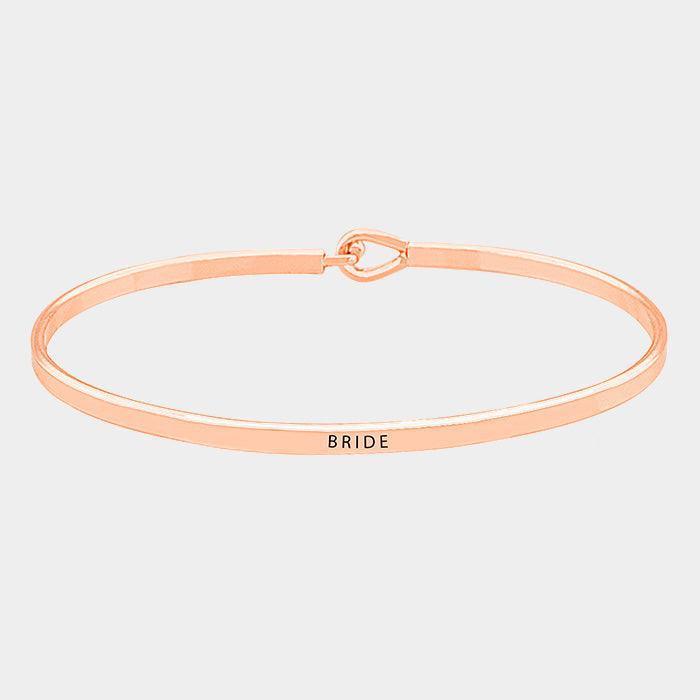 Rose Gold Bride Thin Metal Hook Bracelet - Jewelry Store by Erik Rayo