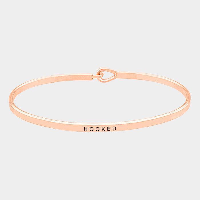 Rose Gold Hooked Brass Thin Metal Hook Bracelet - Jewelry Store by Erik Rayo