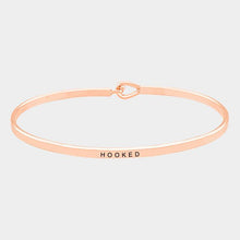 Load image into Gallery viewer, Rose Gold Hooked Brass Thin Metal Hook Bracelet
