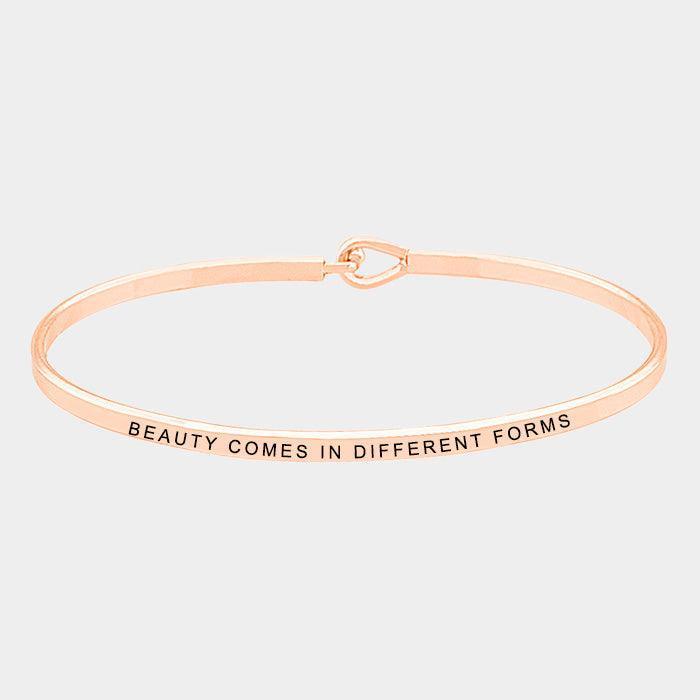Rose Gold Beauty Comes in... Brass Thin Metal Hook Bracelet - Jewelry Store by Erik Rayo