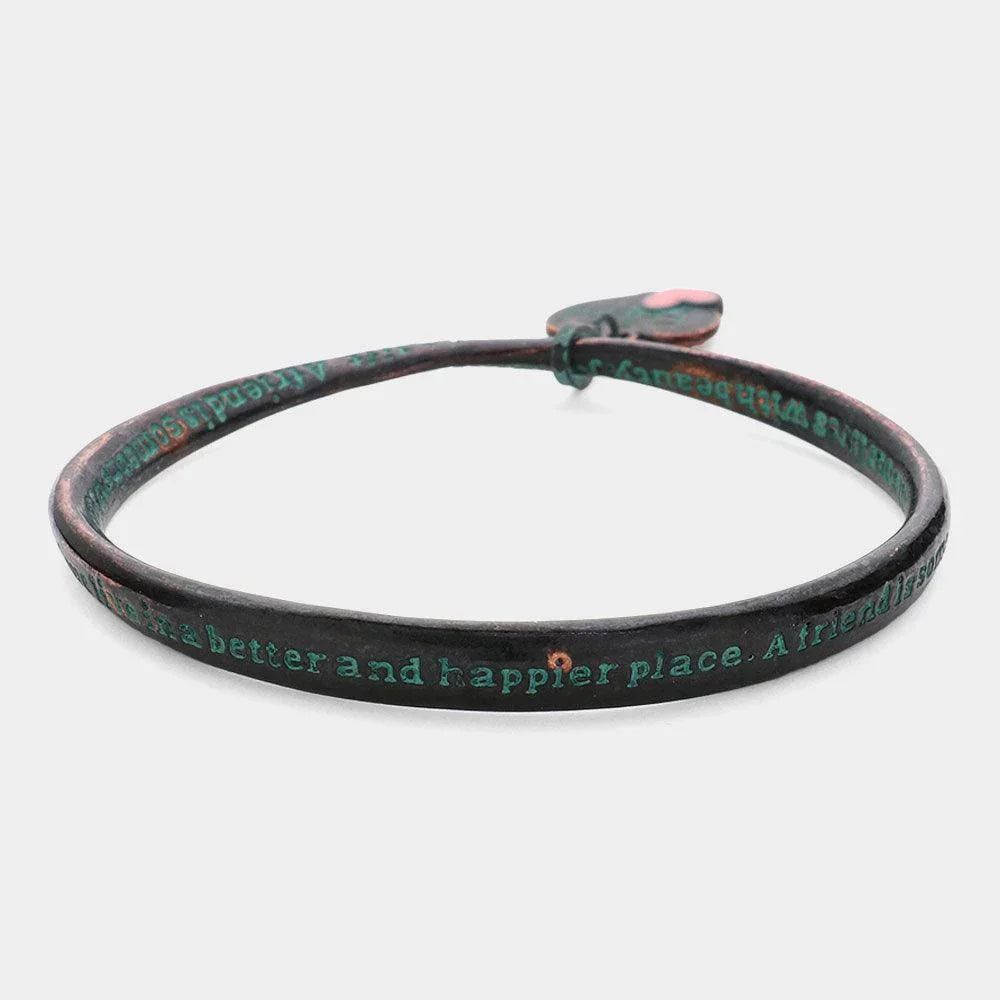 A friend is.. Message Heart Charm Bracelet - Jewelry Store by Erik Rayo
