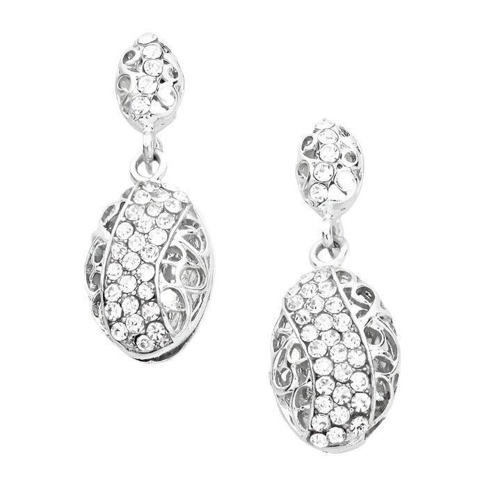 Clear Crystal Shell Filigree Earrings - Jewelry Store by Erik Rayo