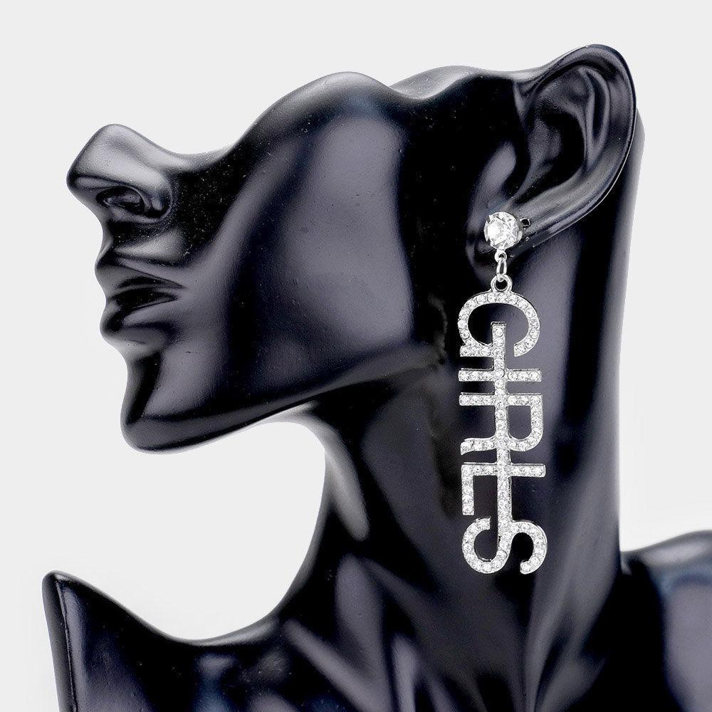 Clear Girls Crystal Drop Earrings - Jewelry Store by Erik Rayo