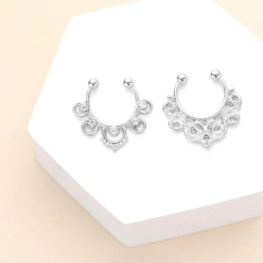 2PCS - Boho Metal Nose Cuffs - Jewelry Store by Erik Rayo