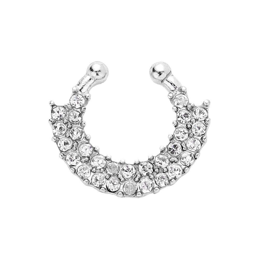 1PC - Stone Embellished Metal Nose Cuff - Jewelry Store by Erik Rayo