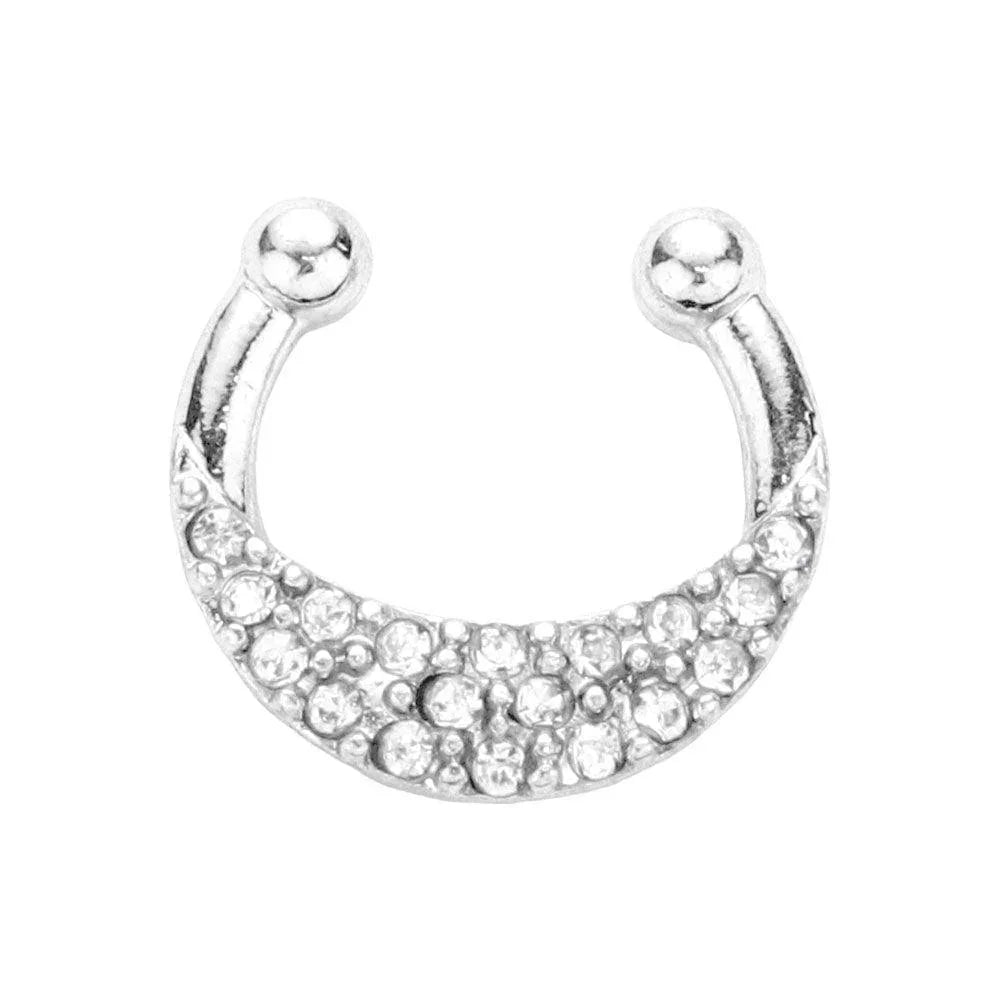 1PC - Stone Embellished Metal Nose Cuff - Jewelry Store by Erik Rayo