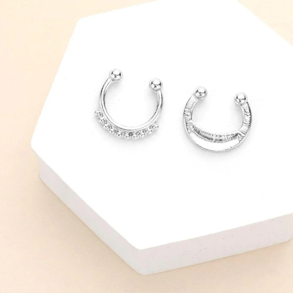 2PCS - Boho Metal Nose Cuffs - Jewelry Store by Erik Rayo