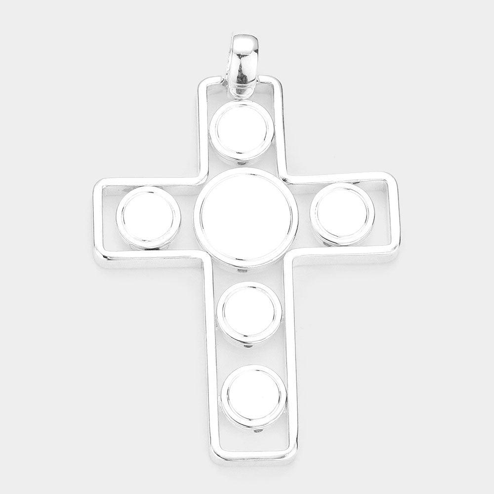 Silver Metal Cross Pendant