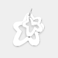 Load image into Gallery viewer, Double Open Metal Star Layered Pendant
