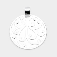 Load image into Gallery viewer, Pattern Detailed Metal Round Layered Pendant
