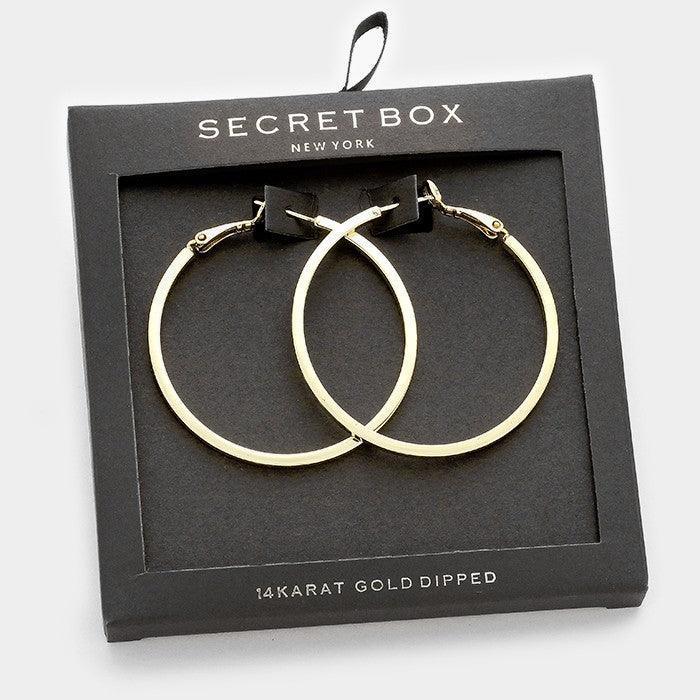 14K Gold Dipped Metal Hoop Earrings - Jewelry Store by Erik Rayo