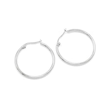 Load image into Gallery viewer, Stainless Steel 1.5 Inch Metal Hoop Pin Catch Earrings
