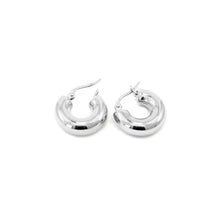 Load image into Gallery viewer, Stainless Steel 0.75 Inch Metal Hoop Pin Catch Earrings
