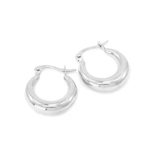 Load image into Gallery viewer, Stainless Steel 0.75 Inch Metal Hoop Pin Catch Earrings
