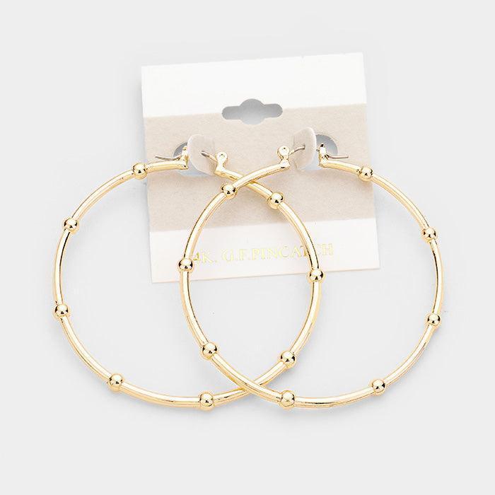 Gold 14k Gold Filled Hoop Pin Catch Earrings - Jewelry Store by Erik Rayo