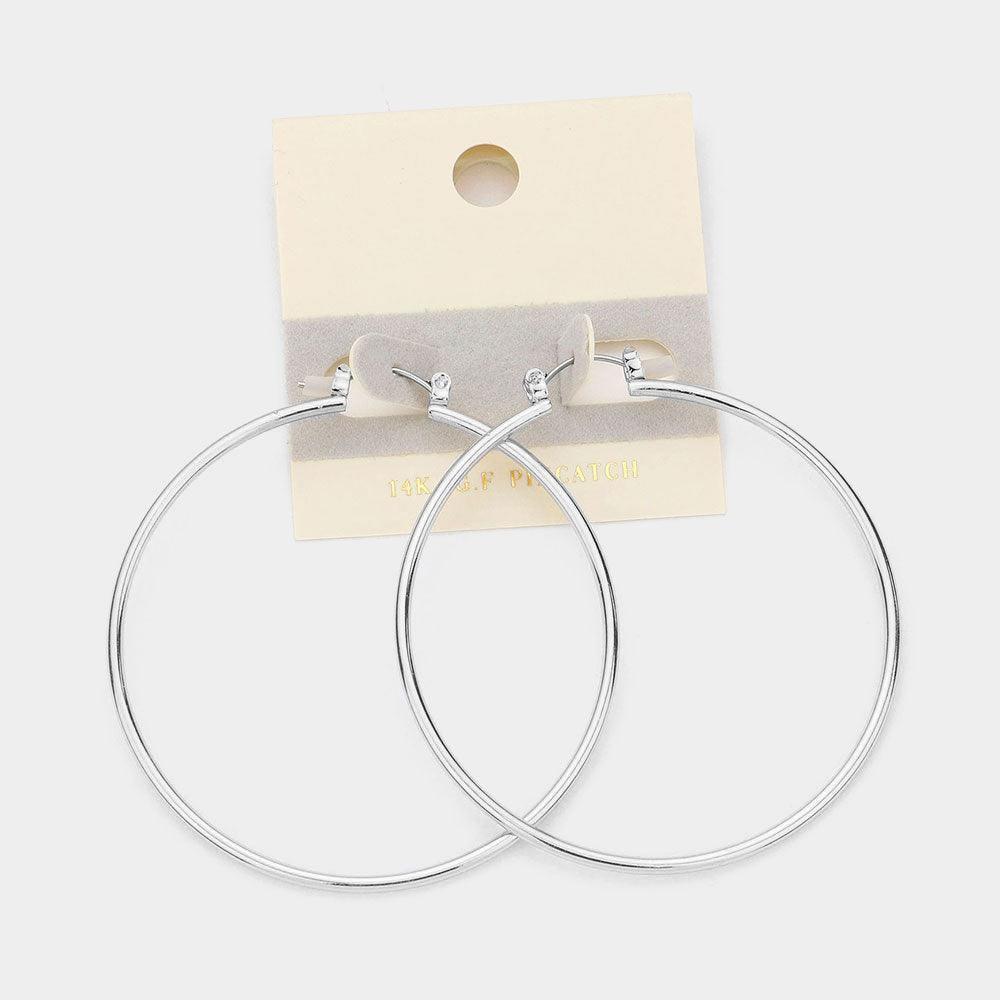 14K Gold Filled Metal Hoop Pin Catch Earrings - Jewelry Store by Erik Rayo