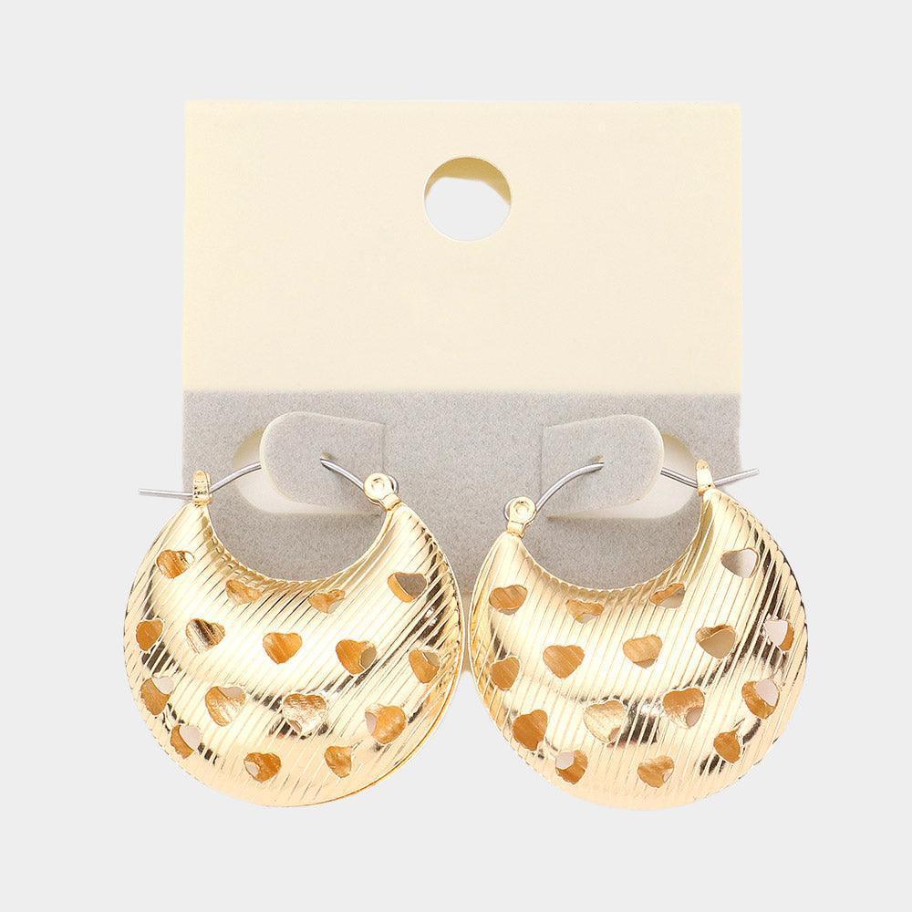 Gold 14K Gold Dipped Metal Pin Catch Earrings