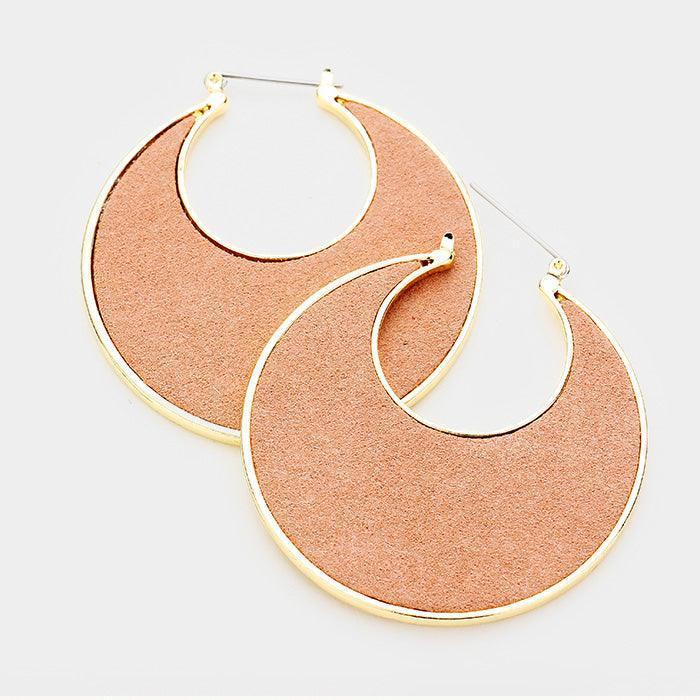 Pink Cut out Round Pin Catch Earrings - Jewelry Store by Erik Rayo