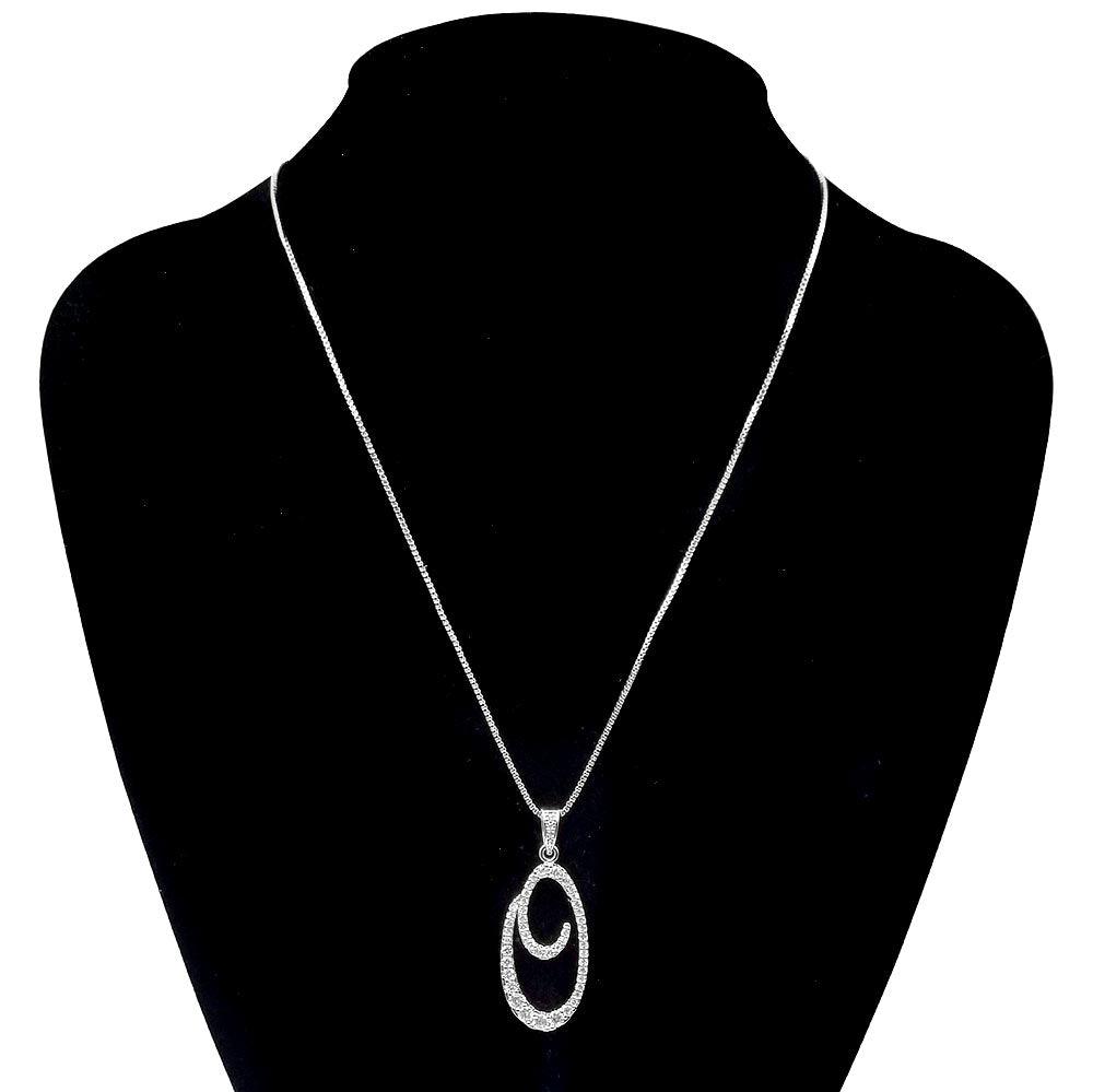 Letter O CZ Monogram Pendant Necklace - Jewelry Store by Erik Rayo
