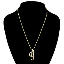 Load image into Gallery viewer, Letter Y CZ Monogram Pendant Necklace
