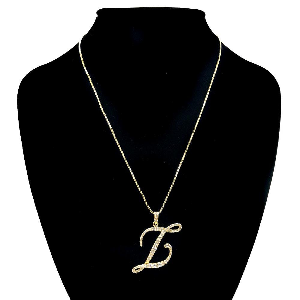 Letter Z CZ Monogram Pendant Necklace - Jewelry Store by Erik Rayo