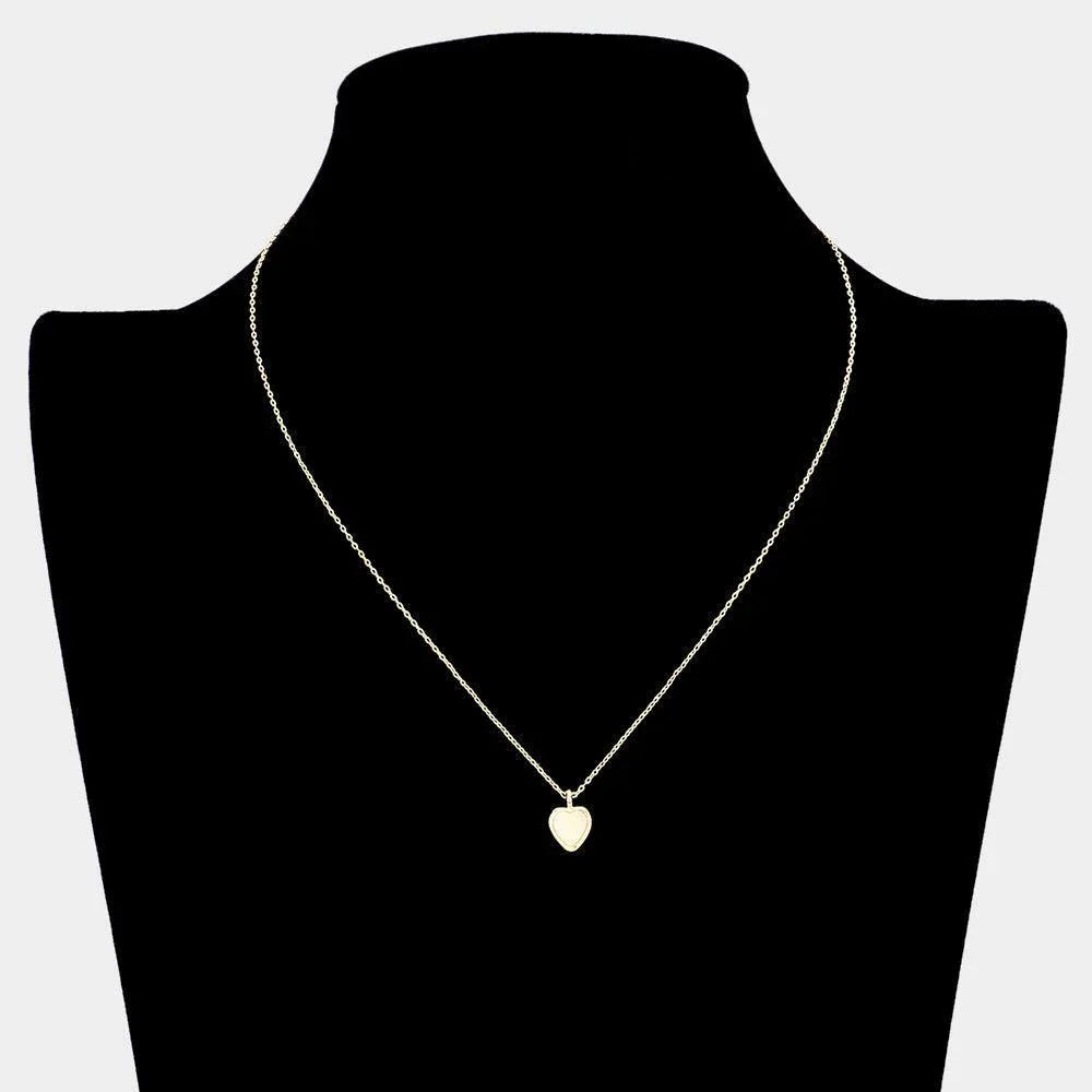 Gold 18K Gold Dipped Mini Heart Pendant Necklace - Jewelry Store by Erik Rayo