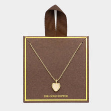 Load image into Gallery viewer, Gold 18K Gold Dipped Mini Heart Pendant Necklace
