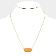 Load image into Gallery viewer, Orange Hexagon Stone Pendant Necklace
