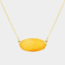 Load image into Gallery viewer, Orange Hexagon Stone Pendant Necklace
