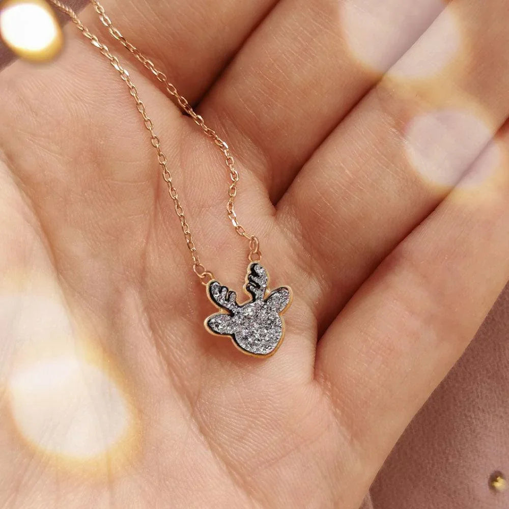 Druzy Reindeer Pendant Necklace - Jewelry Store by Erik Rayo