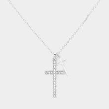 Load image into Gallery viewer, Rhinestone Embellished Cross Pendant Necklace
