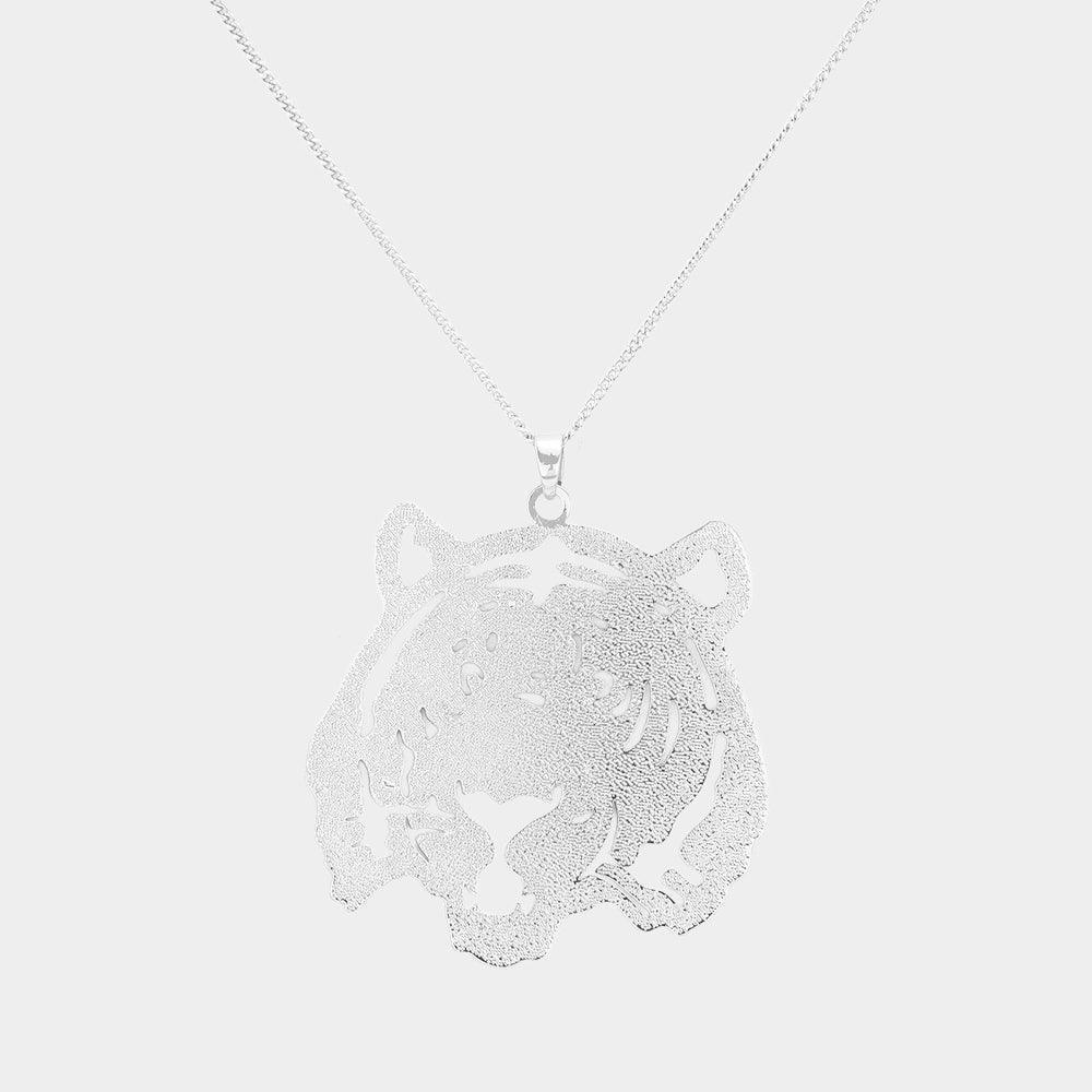 Tiger Face Filigree Pendant Necklace - Jewelry Store by Erik Rayo