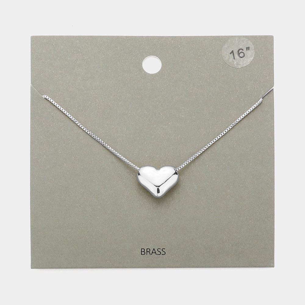 Metal Heart Bean Pendant Necklace - Jewelry Store by Erik Rayo