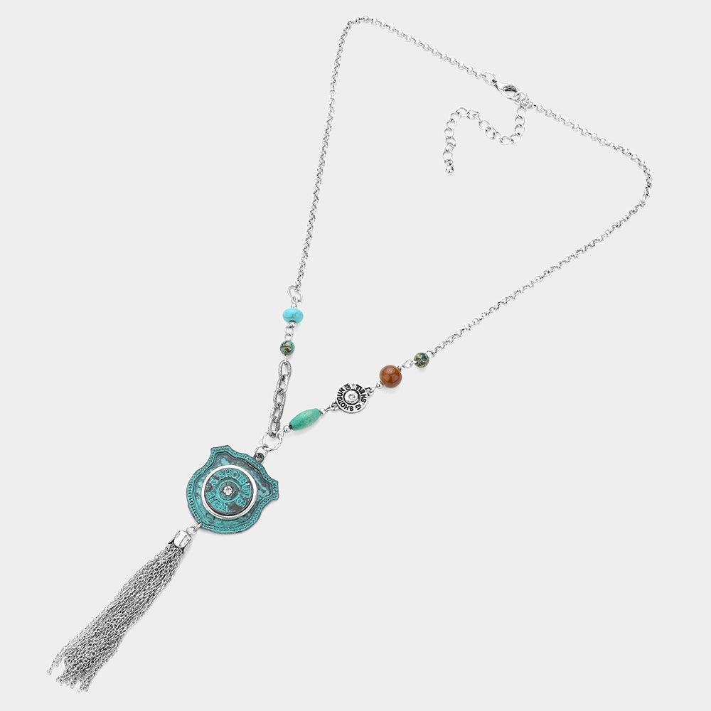 Shotgun Shell Bullet Tassel Pendant Necklace - Jewelry Store by Erik Rayo
