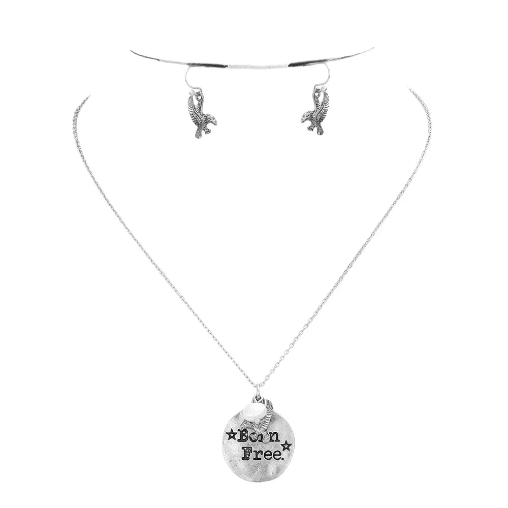 Silver "Born Free" Charm Pendant Necklace - Jewelry Store by Erik Rayo