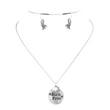 Load image into Gallery viewer, Silver &quot;Born Free&quot; Charm Pendant Necklace
