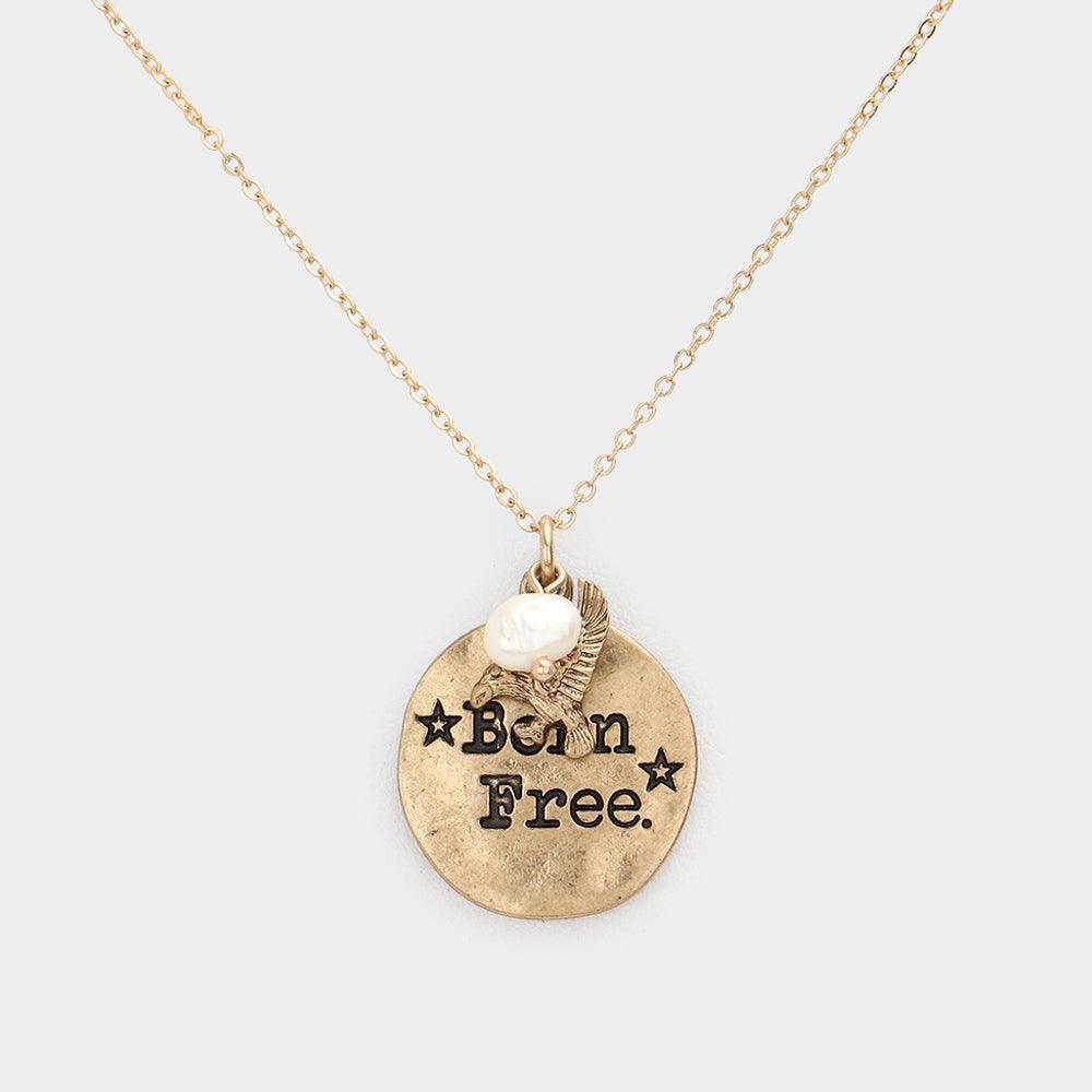 Gold "Born Free" Charm Pendant Necklace - Jewelry Store by Erik Rayo