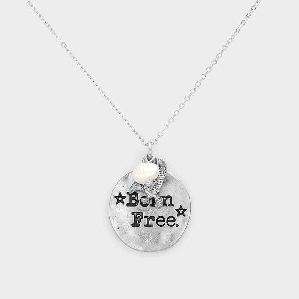 Silver "Born Free" Charm Pendant Necklace - Jewelry Store by Erik Rayo