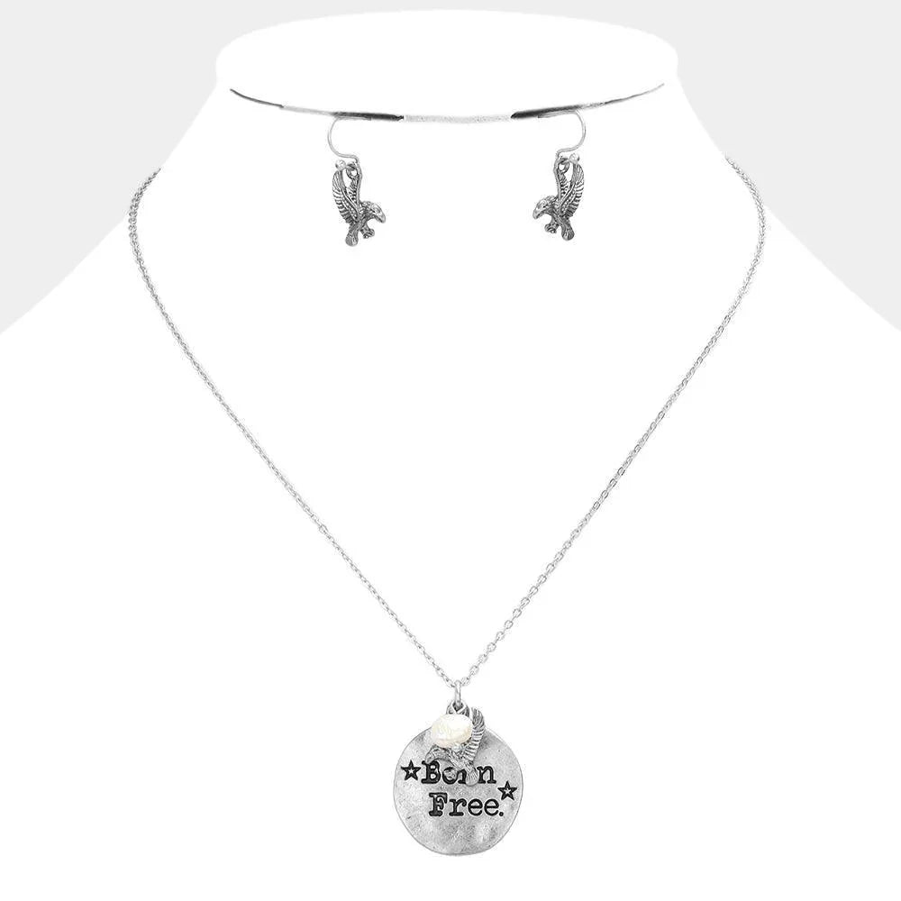 Silver "Born Free" Charm Pendant Necklace - Jewelry Store by Erik Rayo