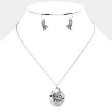 Load image into Gallery viewer, Silver &quot;Born Free&quot; Charm Pendant Necklace
