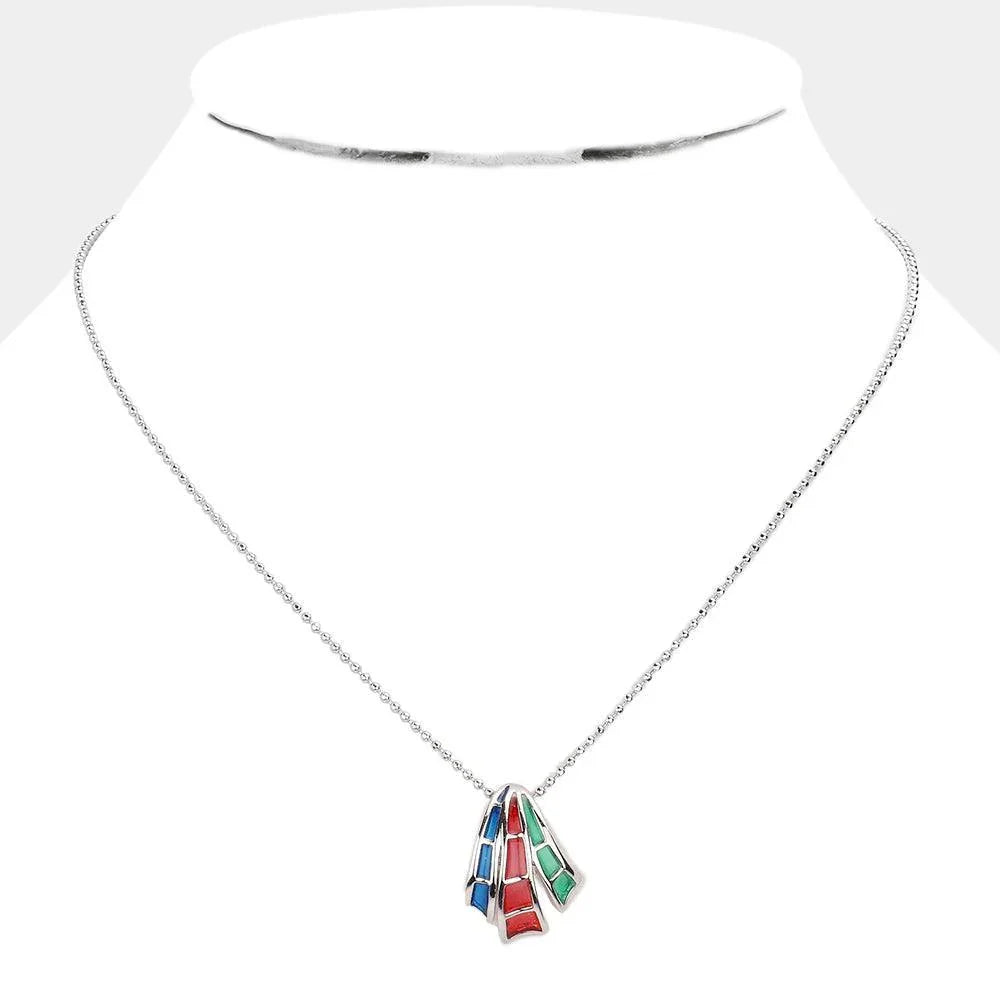 Three Tone Triple Color Pendant Necklace - Jewelry Store by Erik Rayo