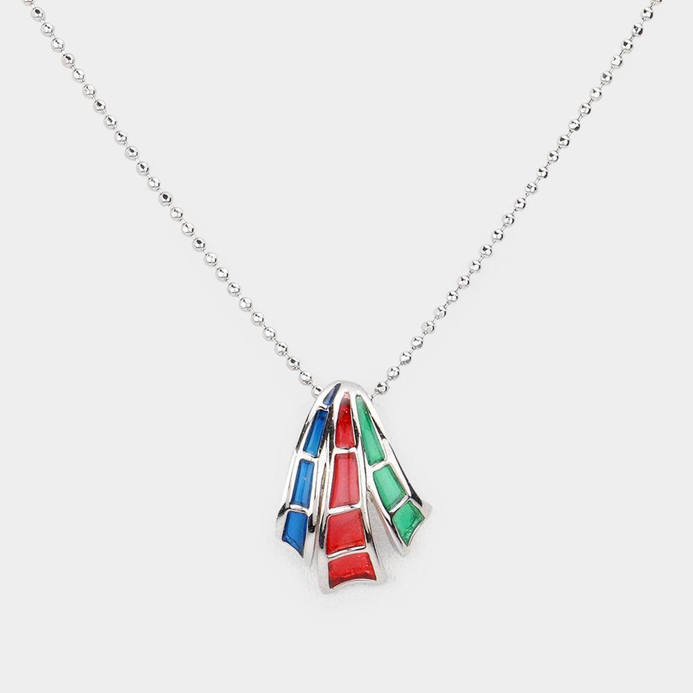 Three Tone Triple Color Pendant Necklace - Jewelry Store by Erik Rayo
