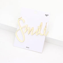 Load image into Gallery viewer, Gold Smile Message Pendant Necklace

