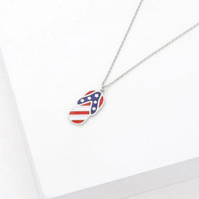 Load image into Gallery viewer, American USA Flag Flip Flop Pendant Necklace
