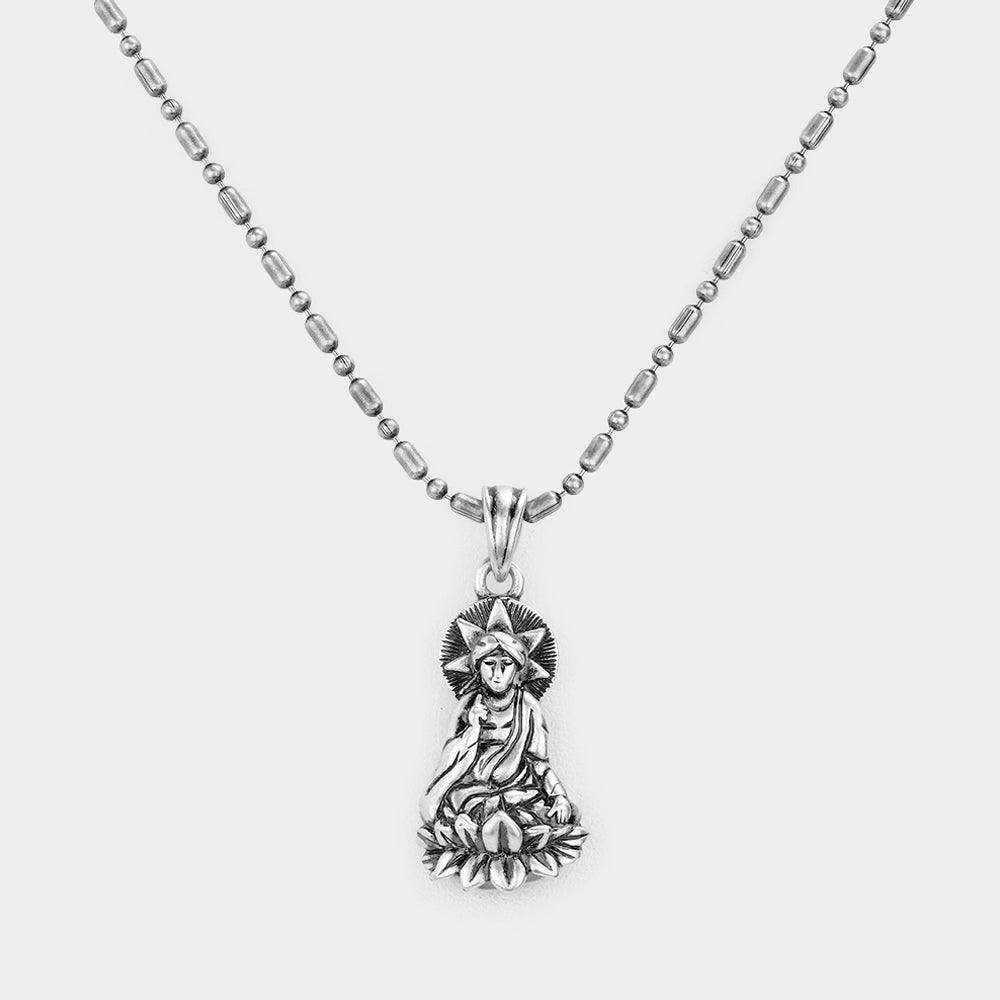 Metal Buddha Pendant Necklace - Jewelry Store by Erik Rayo