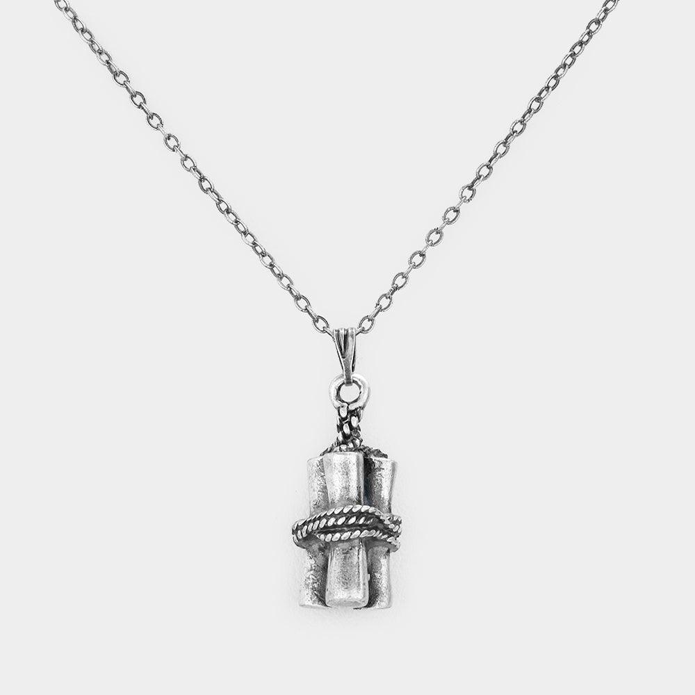 Twisted Rope Metal Pendant Necklace - Jewelry Store by Erik Rayo